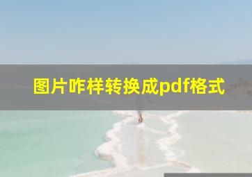 图片咋样转换成pdf格式