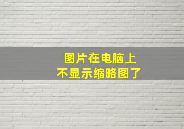 图片在电脑上不显示缩略图了