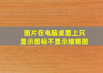 图片在电脑桌面上只显示图标不显示缩略图