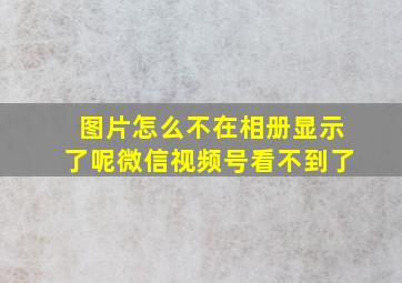 图片怎么不在相册显示了呢微信视频号看不到了