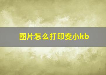 图片怎么打印变小kb