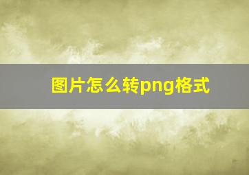 图片怎么转png格式