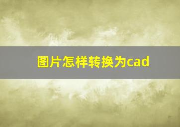 图片怎样转换为cad