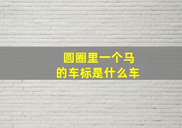 圆圈里一个马的车标是什么车