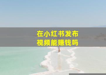 在小红书发布视频能赚钱吗