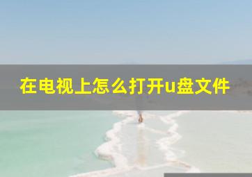 在电视上怎么打开u盘文件