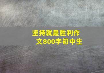 坚持就是胜利作文800字初中生