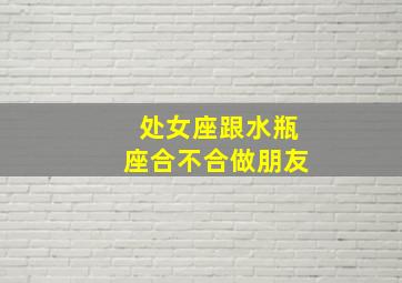 处女座跟水瓶座合不合做朋友