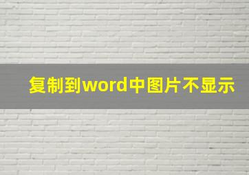 复制到word中图片不显示