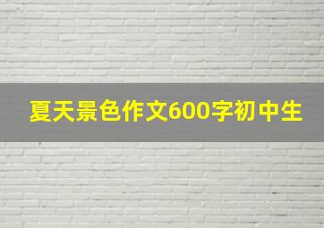 夏天景色作文600字初中生