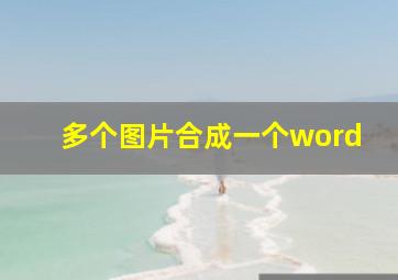 多个图片合成一个word