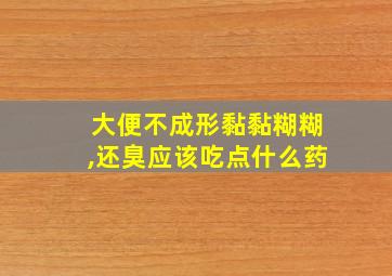 大便不成形黏黏糊糊,还臭应该吃点什么药