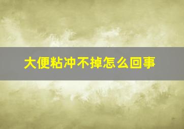 大便粘冲不掉怎么回事