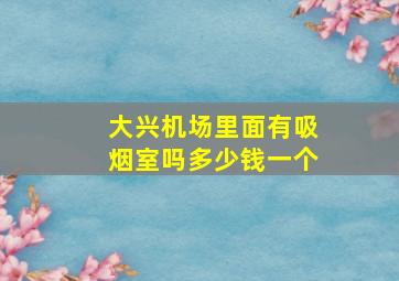 大兴机场里面有吸烟室吗多少钱一个