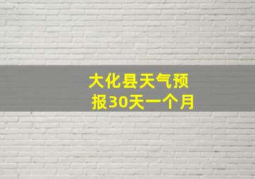 大化县天气预报30天一个月