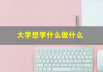 大学想学什么做什么