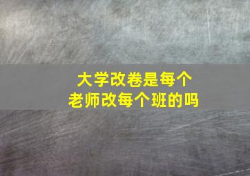 大学改卷是每个老师改每个班的吗