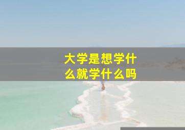 大学是想学什么就学什么吗