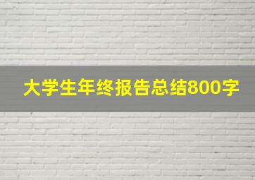 大学生年终报告总结800字