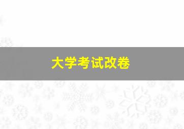 大学考试改卷