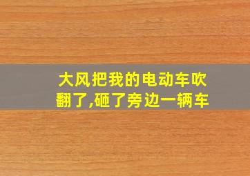 大风把我的电动车吹翻了,砸了旁边一辆车