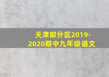 天津部分区2019-2020期中九年级语文