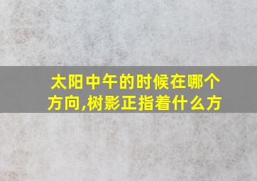 太阳中午的时候在哪个方向,树影正指着什么方