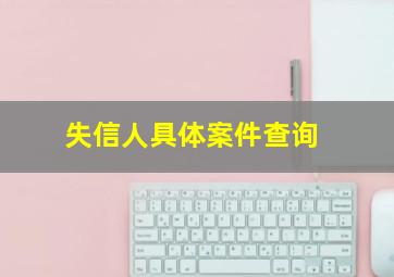 失信人具体案件查询