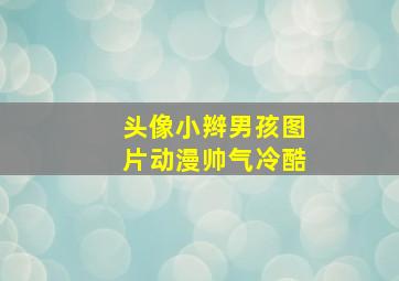 头像小辫男孩图片动漫帅气冷酷