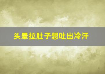 头晕拉肚子想吐出冷汗