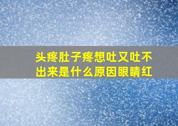 头疼肚子疼想吐又吐不出来是什么原因眼睛红