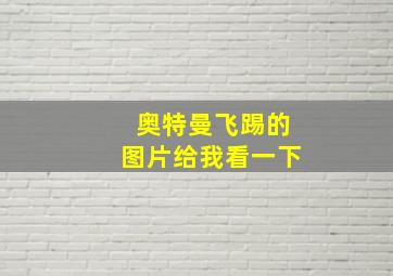 奥特曼飞踢的图片给我看一下