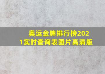 奥运金牌排行榜2021实时查询表图片高清版