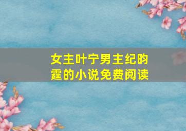 女主叶宁男主纪昀霆的小说免费阅读