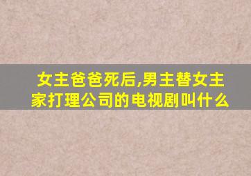 女主爸爸死后,男主替女主家打理公司的电视剧叫什么