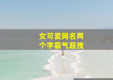 女可爱网名两个字霸气超拽