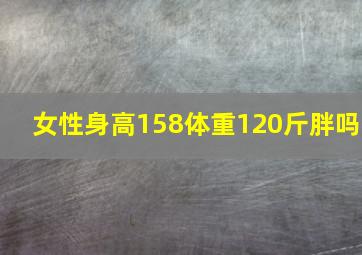 女性身高158体重120斤胖吗