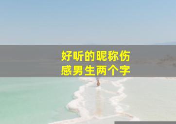 好听的昵称伤感男生两个字