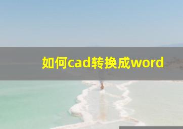 如何cad转换成word