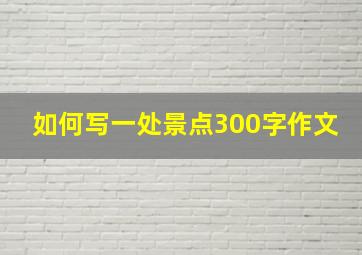 如何写一处景点300字作文