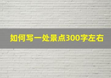 如何写一处景点300字左右