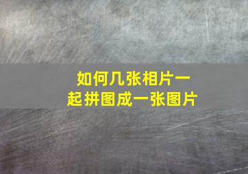 如何几张相片一起拼图成一张图片