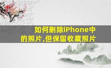 如何删除iPhone中的照片,但保留收藏照片