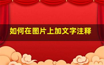 如何在图片上加文字注释