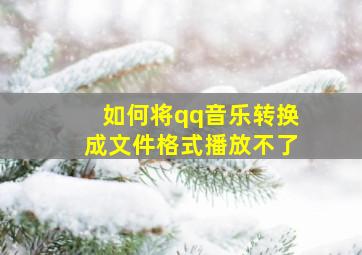 如何将qq音乐转换成文件格式播放不了