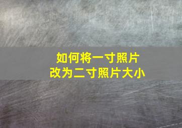 如何将一寸照片改为二寸照片大小