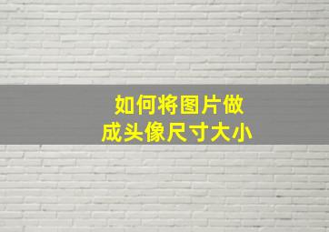 如何将图片做成头像尺寸大小