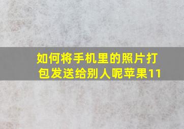 如何将手机里的照片打包发送给别人呢苹果11