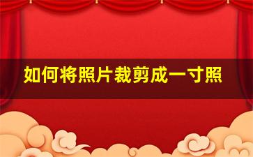 如何将照片裁剪成一寸照