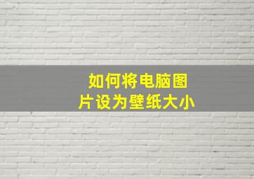 如何将电脑图片设为壁纸大小